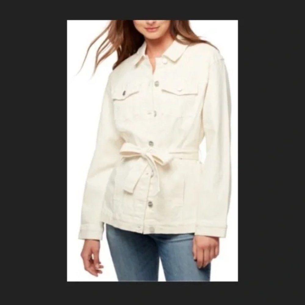 Sanctuary Jessa Tie Denim Jacket Moonstone | Women’s XL | NWT